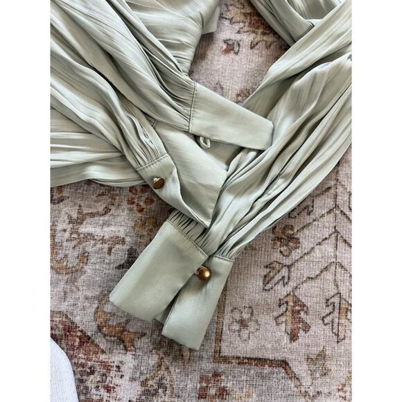 By Athropologie Blouson Sleeve Blouse Top Womens Size XXS NWT - Picture 4 of 10